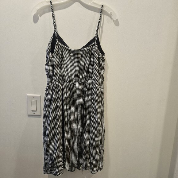 Maurices Gingham Black & White Mini Preppy A-Line Comfy Everyday Dress Size S - Picture 6 of 12